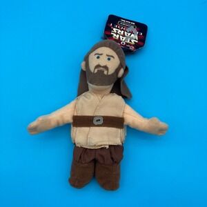 Hasbro Star Wars Episode I Buddies Qui-Gon Jinn Beanbag Style Plush 1998 18 cm